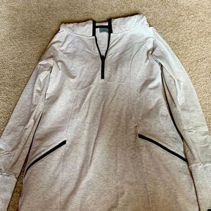 Athleta comfy cream casual dress.